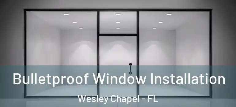 Bulletproof Window Installation Wesley Chapel - FL